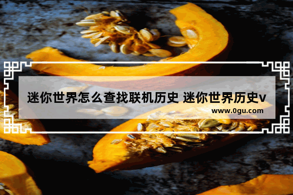 迷你世界怎么查找联机历史 迷你世界历史vs我的世界历史