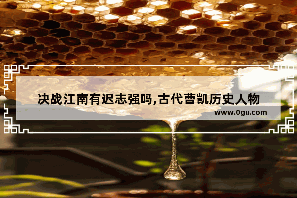 决战江南有迟志强吗,古代曹凯历史人物