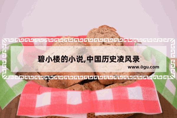 碧小楼的小说,中国历史凌风录
