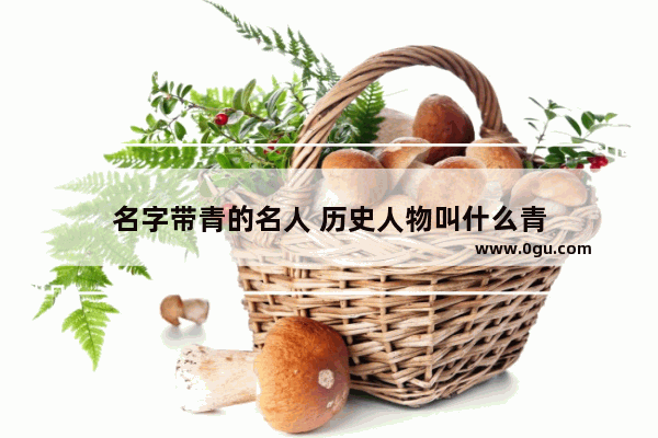 名字带青的名人 历史人物叫什么青