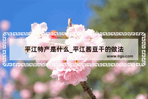 平江特产是什么_平江酱豆干的做法