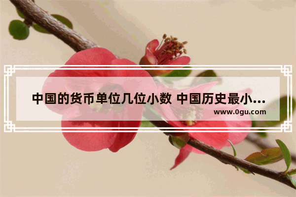中国的货币单位几位小数 中国历史最小的货币