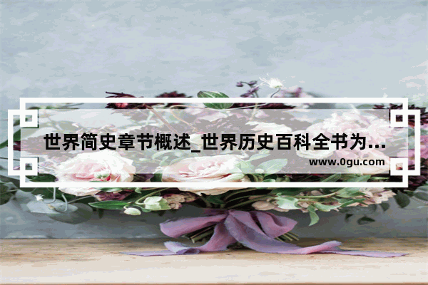世界简史章节概述_世界历史百科全书为什么没有中国人