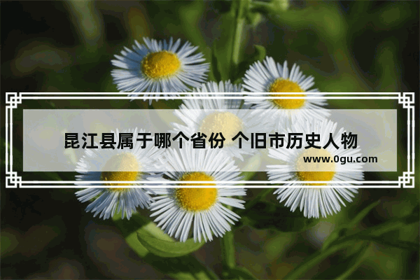 昆江县属于哪个省份 个旧市历史人物