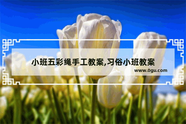 小班五彩绳手工教案,习俗小班教案