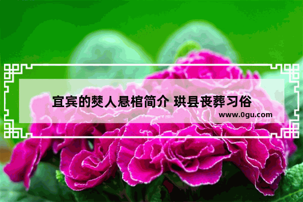 宜宾的僰人悬棺简介 珙县丧葬习俗
