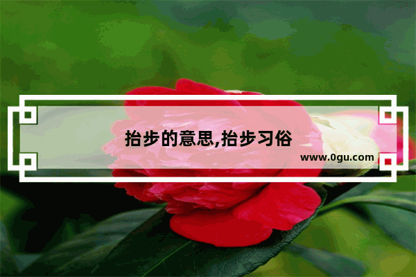 抬步的意思,抬步习俗