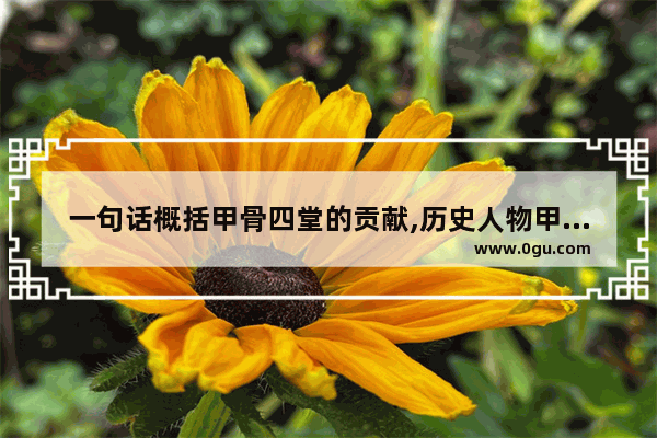 一句话概括甲骨四堂的贡献,历史人物甲骨四堂