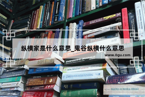 纵横家是什么意思_鬼谷纵横什么意思