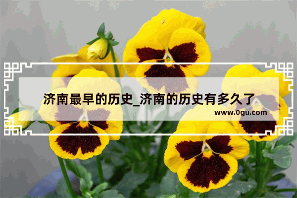 济南最早的历史_济南的历史有多久了