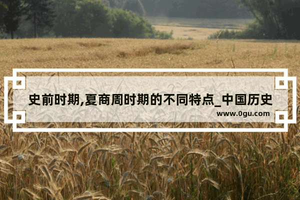 史前时期,夏商周时期的不同特点_中国历史的历史时期特征