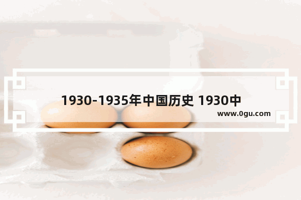 1930-1935年中国历史 1930中国历史