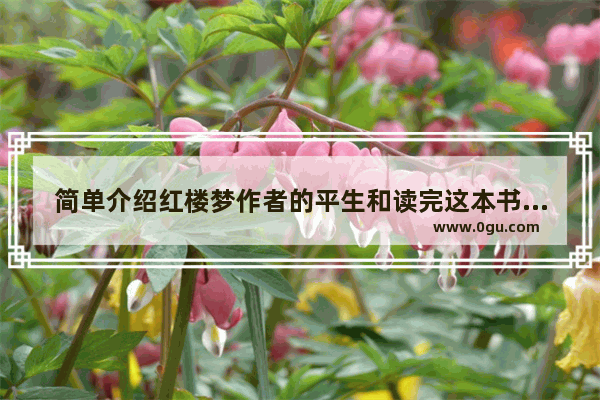 简单介绍红楼梦作者的平生和读完这本书的感受300 曹雪芹的历史故事感想