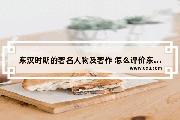 东汉时期的著名人物及著作 怎么评价东汉历史人物