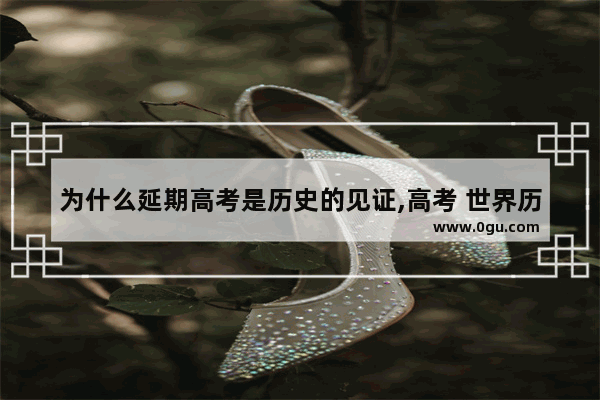 为什么延期高考是历史的见证,高考 世界历史