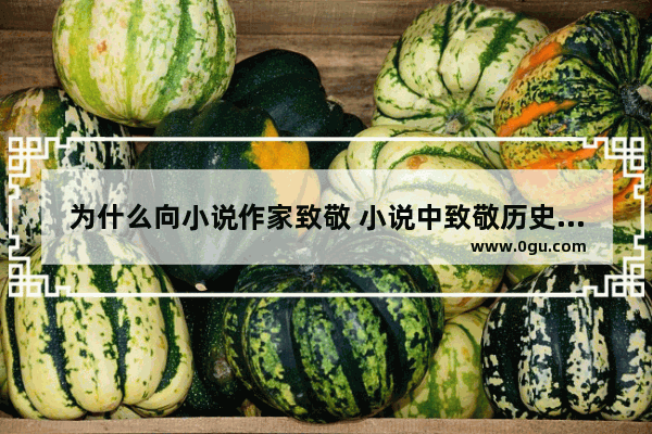 为什么向小说作家致敬 小说中致敬历史人物
