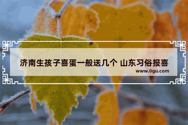 济南生孩子喜蛋一般送几个 山东习俗报喜