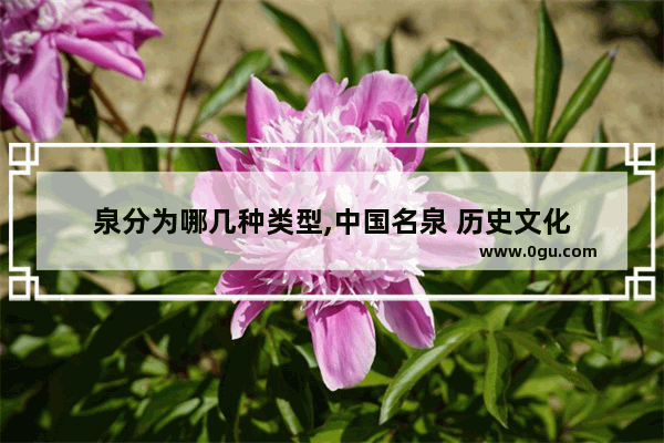 泉分为哪几种类型,中国名泉 历史文化
