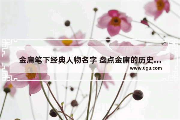 金庸笔下经典人物名字 盘点金庸的历史人物