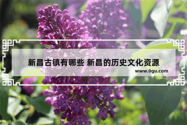 新昌古镇有哪些 新昌的历史文化资源