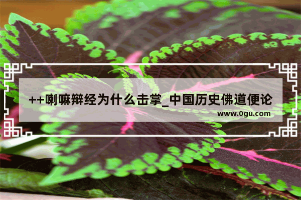 ++喇嘛辩经为什么击掌_中国历史佛道便论