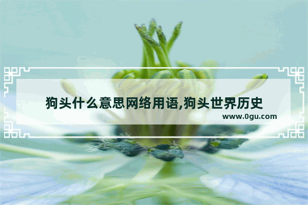 狗头什么意思网络用语,狗头世界历史