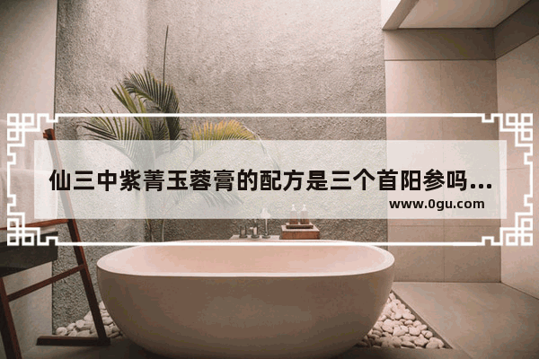 仙三中紫菁玉蓉膏的配方是三个首阳参吗_天龙八部谭公自制的疗伤灵药什么