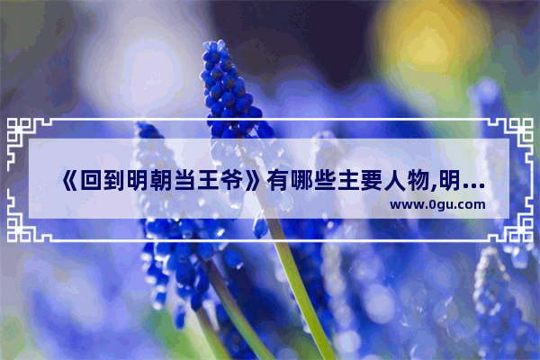 《回到明朝当王爷》有哪些主要人物,明代历史人物方法简介