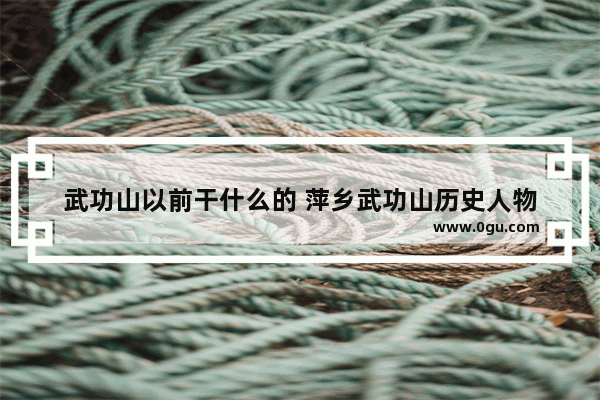 武功山以前干什么的 萍乡武功山历史人物