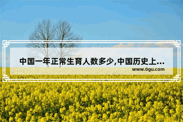 中国一年正常生育人数多少,中国历史上生育数据