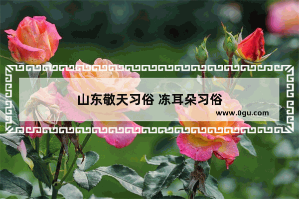 山东敬天习俗 冻耳朵习俗