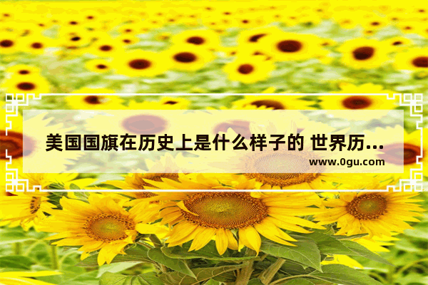 美国国旗在历史上是什么样子的 世界历史国旗