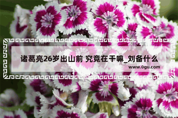诸葛亮26岁出山前 究竟在干嘛_刘备什么时候请诸葛亮出山