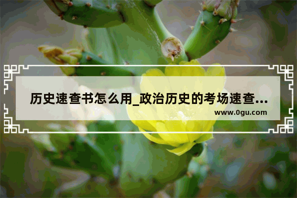 历史速查书怎么用_政治历史的考场速查怎么用？要在书旁边写小标签吗？怎么写才最一目了然？我们班有同学写过 贴完之后很乱