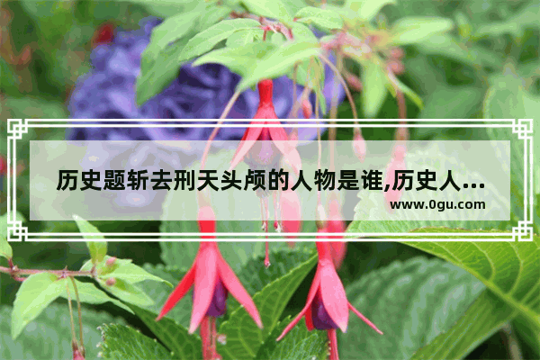 历史题斩去刑天头颅的人物是谁,历史人物谁用斧子