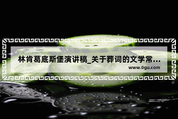 林肯葛底斯堡演讲稿_关于葬词的文学常识雨果的《巴尔扎可葬词》的葬词的文学常识