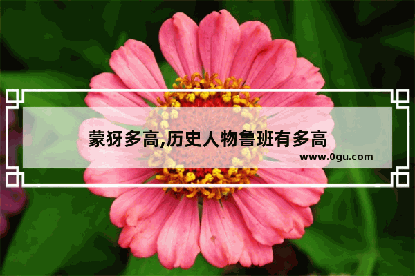 蒙犽多高,历史人物鲁班有多高