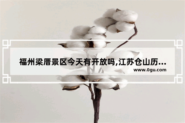 福州梁厝景区今天有开放吗,江苏仓山历史文化街区