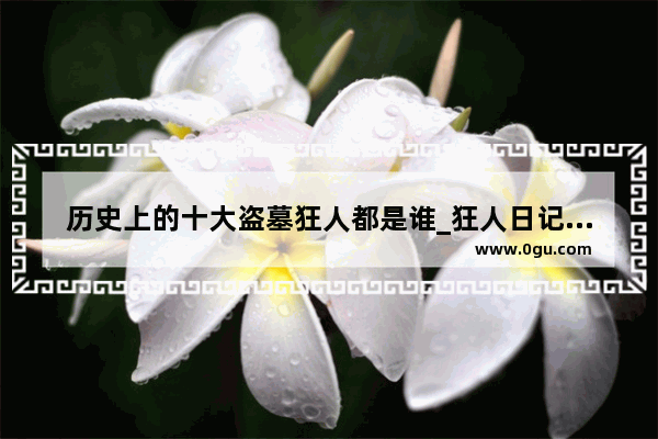 历史上的十大盗墓狂人都是谁_狂人日记历史意义