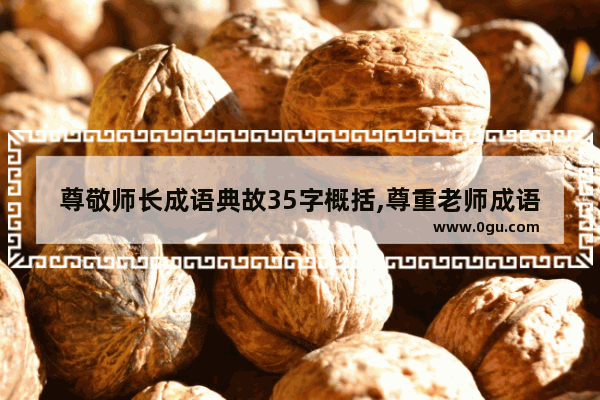 尊敬师长成语典故35字概括,尊重老师成语历史故事