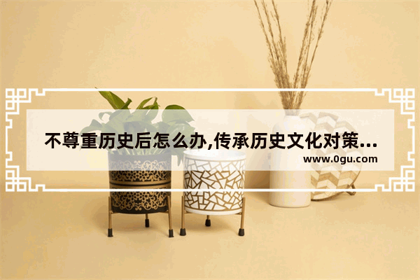 不尊重历史后怎么办,传承历史文化对策和建议