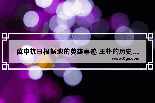 冀中抗日根据地的英雄事迹 王朴的历史故事