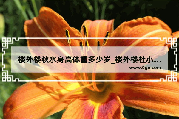 楼外楼秋水身高体重多少岁_楼外楼杜小笙的结局