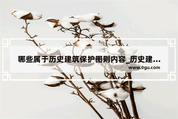 哪些属于历史建筑保护图则内容_历史建筑保护规范有哪些