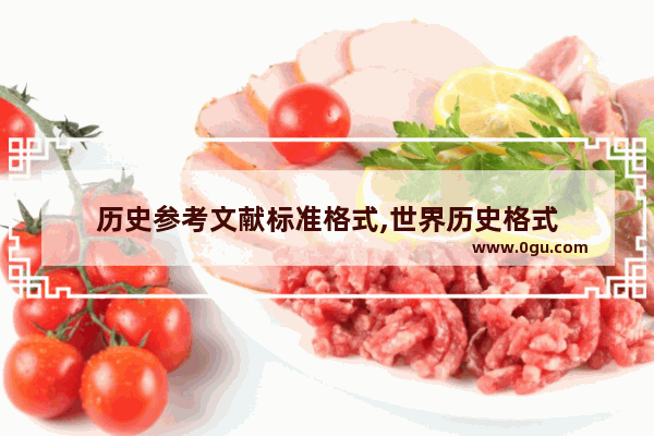 历史参考文献标准格式,世界历史格式