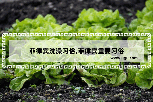 菲律宾洗澡习俗,菲律宾重要习俗