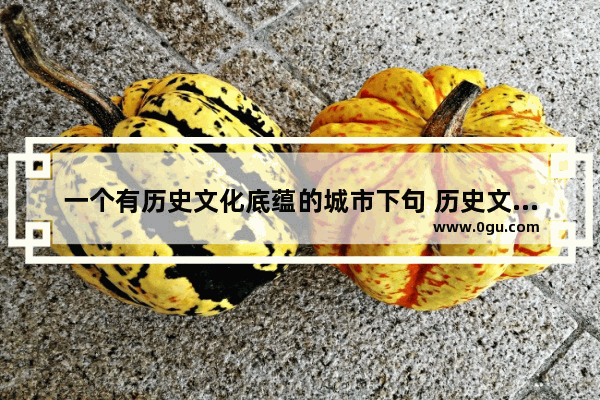 一个有历史文化底蕴的城市下句 历史文化底蕴厚重城市