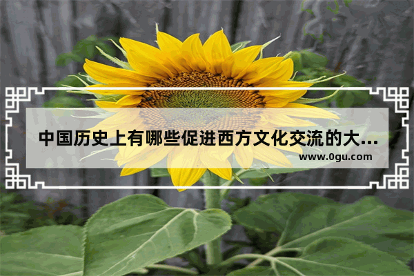 中国历史上有哪些促进西方文化交流的大事记的故事名称 近代西方历史小故事