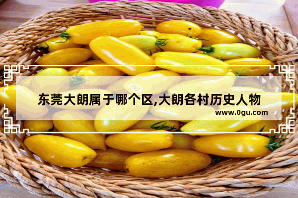 东莞大朗属于哪个区,大朗各村历史人物