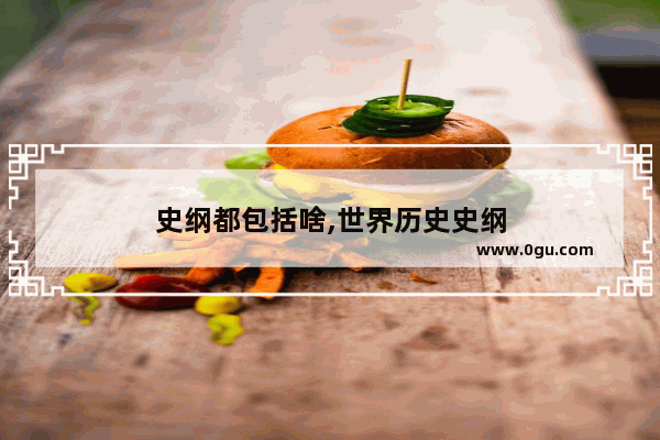 史纲都包括啥,世界历史史纲
